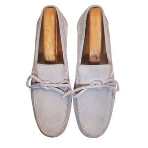 Mens Aquatalia Weatherproof Brian Gray Suede  Driving Loafers Shoes Size 8.5